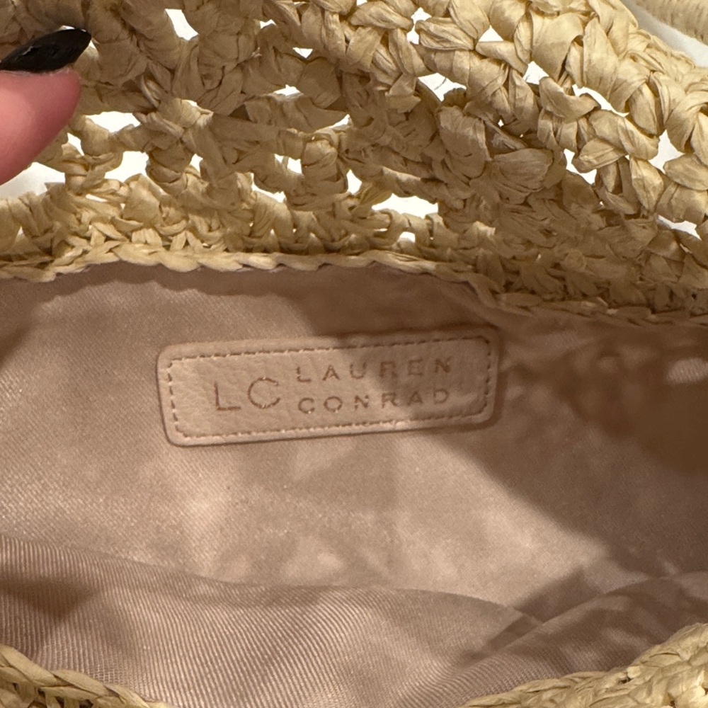 LC Lauren Conrad Beige Crochet Tote - Picture 2 of 5